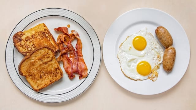 Full French Toast with Eggs.
